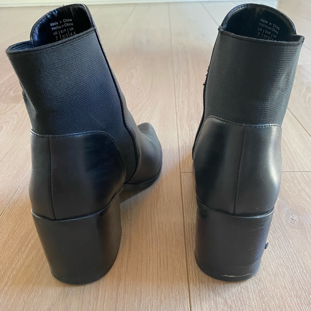 ALDO black leather low boots